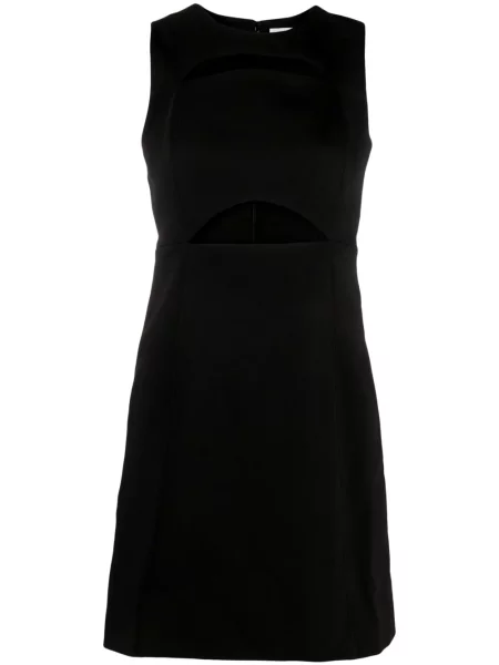 Sukienka bez rękawów Michael Michael Kors wełniana jednorzędowa garniturowa czarna