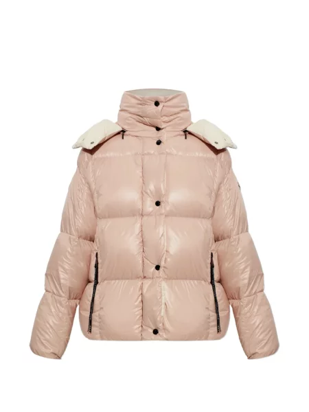 Geacă cu puf Moncler cu glugă roz