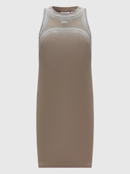 Платье Off-white коричневое