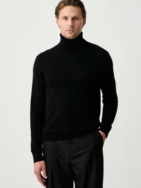 Michael Kors pulover pentru bărbați din lână merino negru
