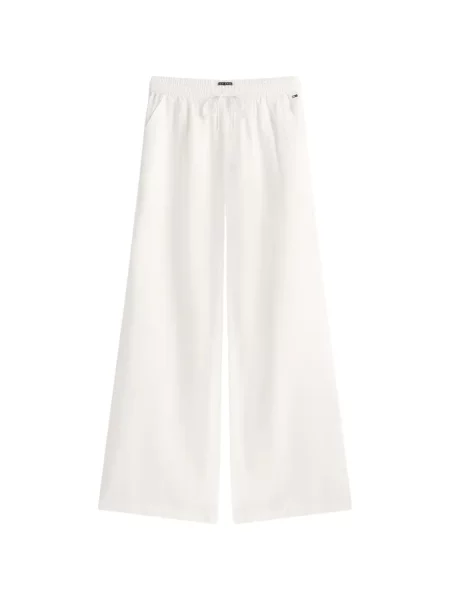 Sznurek ściągający spodnie palazzo Tommy Hilfiger białe