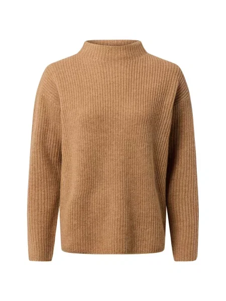 Marie Lund Sweter z dzianiny merino Kobiety Wełna merino marmurkowy S brązowy