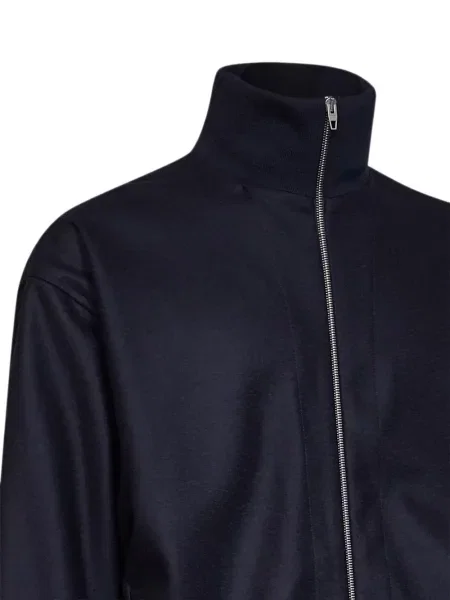 Geacă Jil Sander de lână albastru