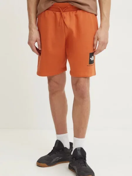 Kratke hlače The North Face Nuptse Regular oranžna