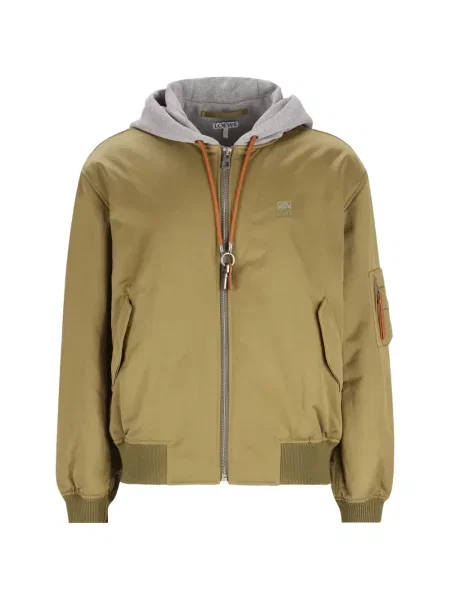 Geacă bomber Loewe cu glugă verde
