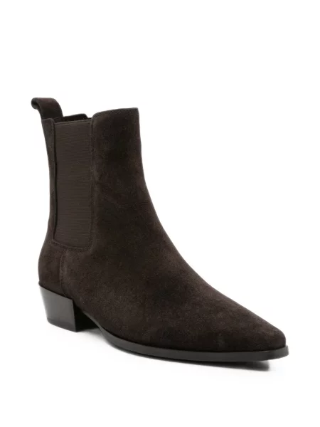Μποτάκια Strategia Shoes σουέντ καφέ