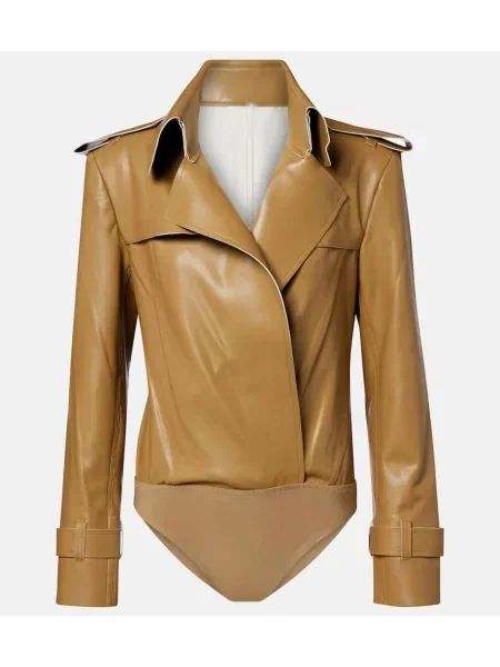 Боди Norma Kamali бежово