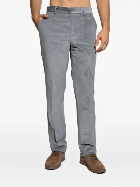 Pantaloni Etro de catifea cord albastru
