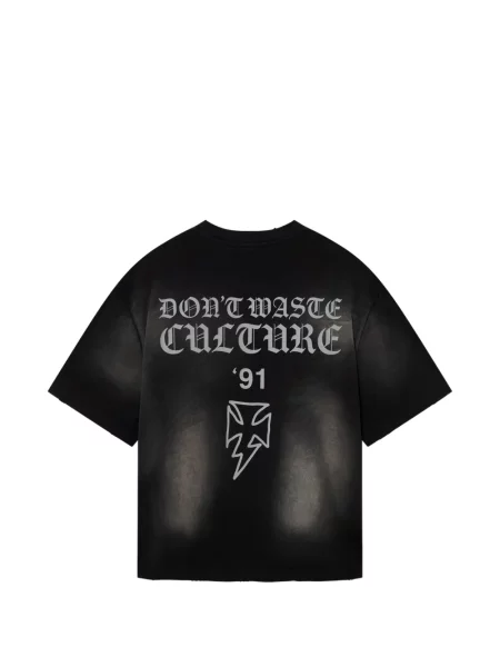 Тениска Don't Waste Culture с принт черно