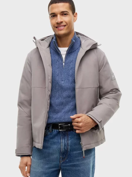 Куртка Tommy Hilfiger с капюшоном серая