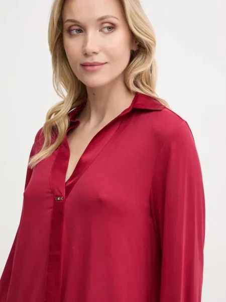 Піжамна блузка United Colors of Benetton бордовий