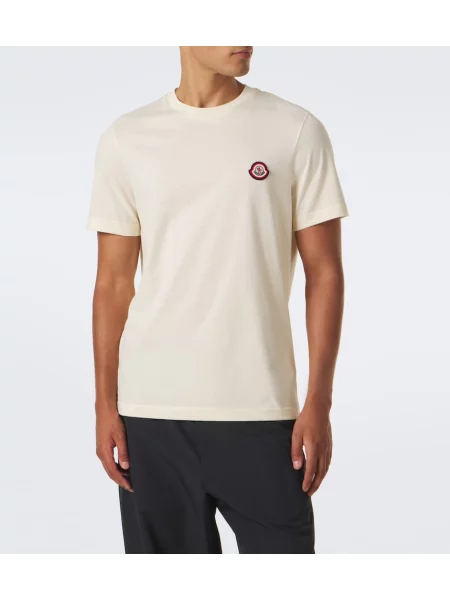 Tricou Moncler din jerseu alb