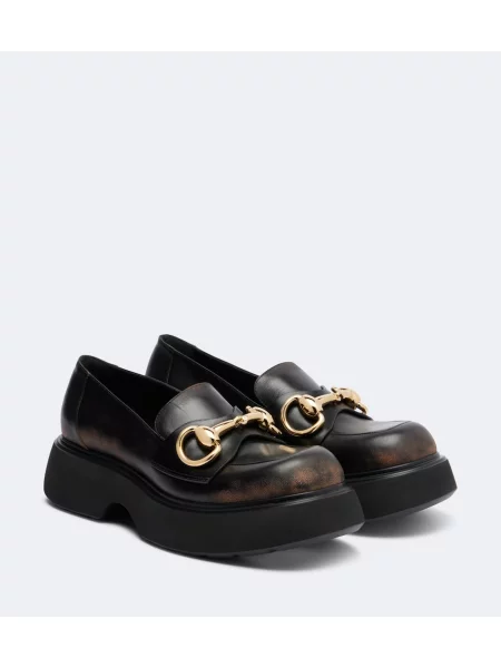 Pantofi loafer Gucci din piele negru