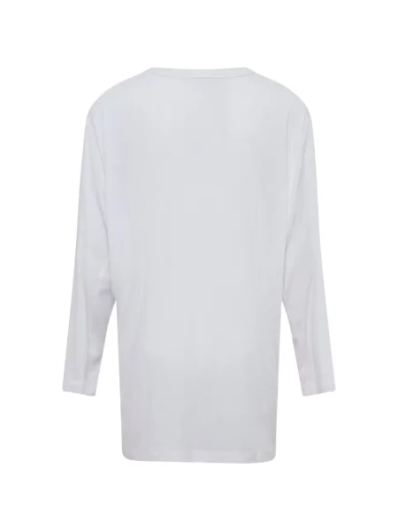 Lung tricou Open Yy cu imagine alb