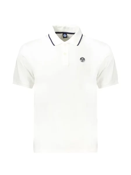 Tricou polo North Sails cu autograf alb