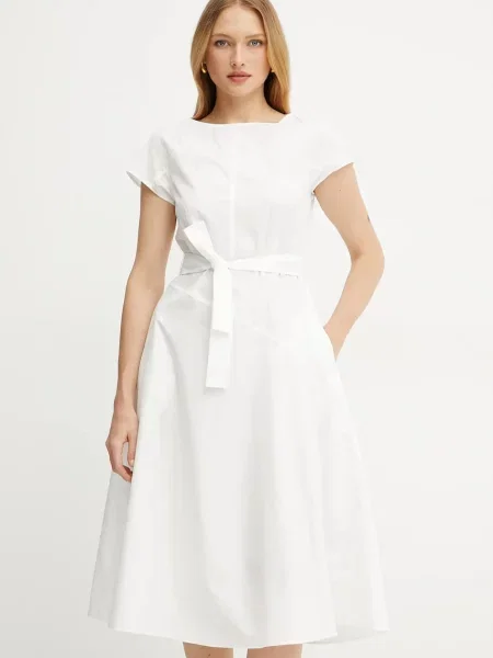 Weekend Max Mara rochie din mini evazati alb