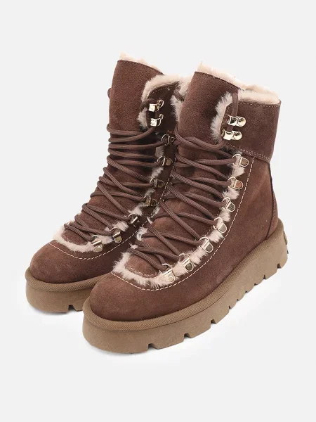 Шкіряні Черевики YUKI темно-коричневий коричневі