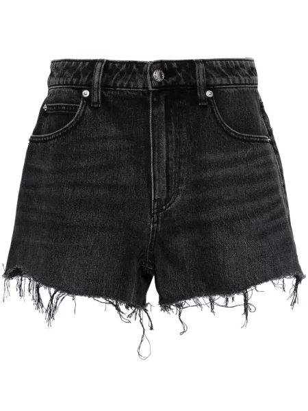 Pantaloni scurți din denim Alexander Wang negru