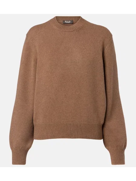 Pulover Loro Piana din cașmir clasic maro