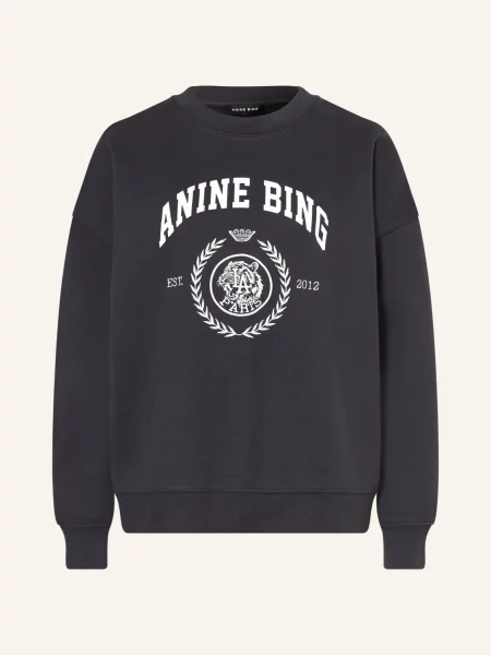 Anine Bing Oversized Mikina Miles černá bílá