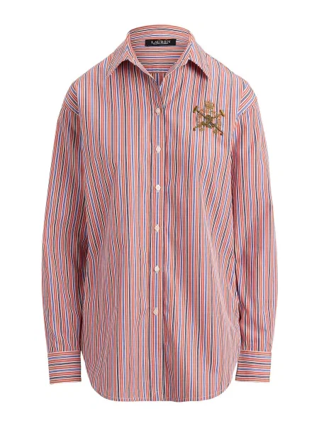 Lauren Ralph Lauren Bluză albastru / albastru închis / portocaliu homar alb