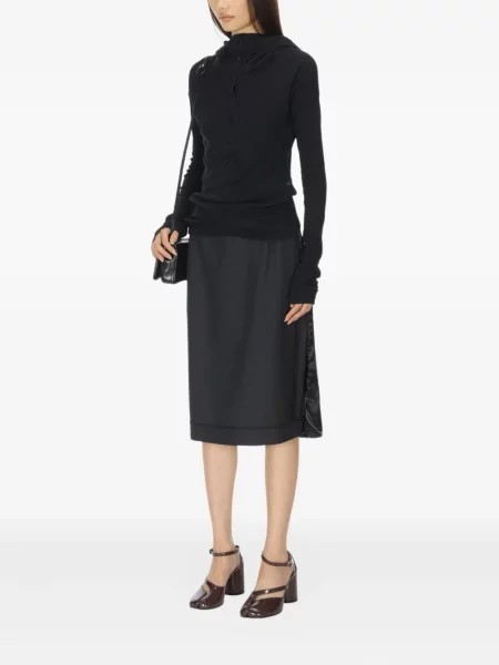 Hanorac cu glugă Low Classic clasic negru