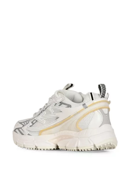 Sneakerși Off-white cu legături alb