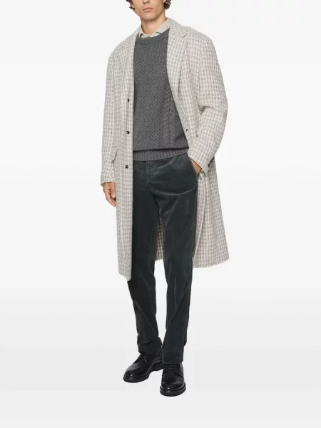 Pantaloni Kiton de catifea cord gri
