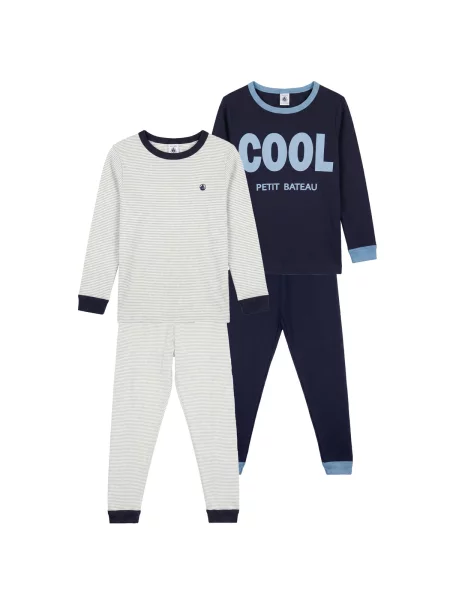 Pijamale copii Petit Bateau albastru