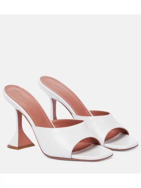 Кожени сандали Amina Muaddi бяло
