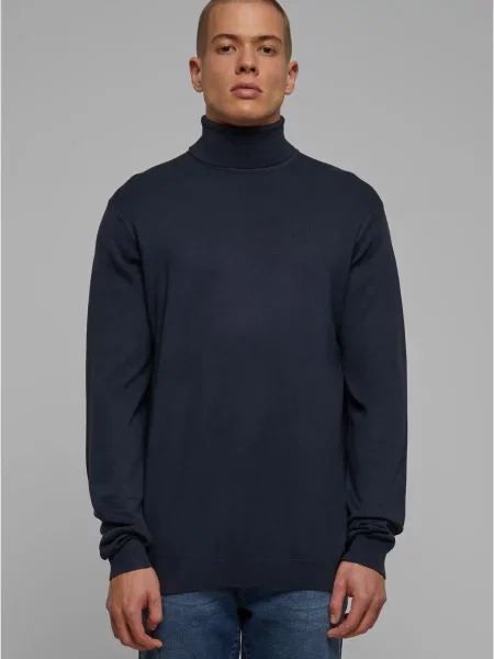 Dzianinowy sweter z golfem Urban Classics czarny