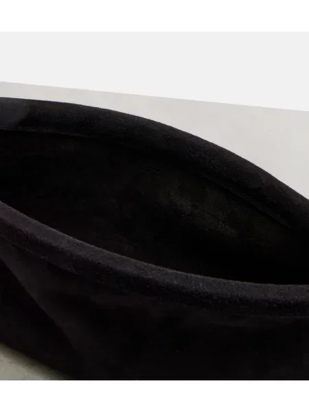 Geantă Alaïa din piele de căprioară negru
