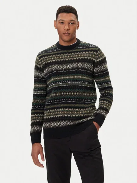Barbour Пуловер Case Fair черен