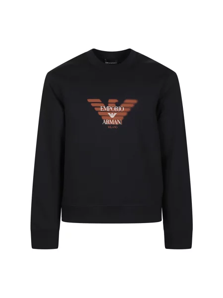 Bluza Emporio Armani z logo niebieska