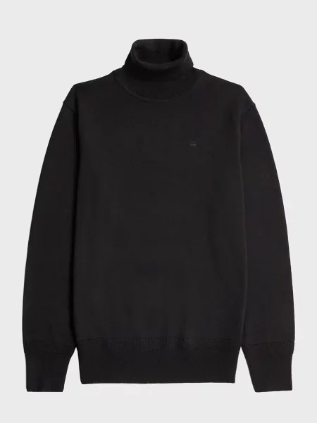 Вовняна водолазка G-star Raw чорна