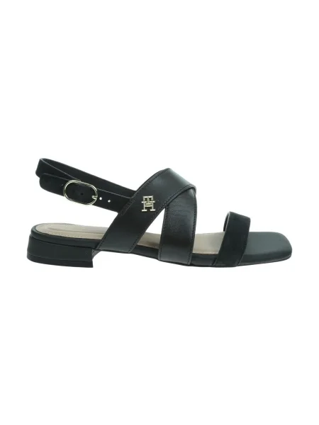 Pantofi Tommy Hilfiger din piele de căprioară fără toc negru