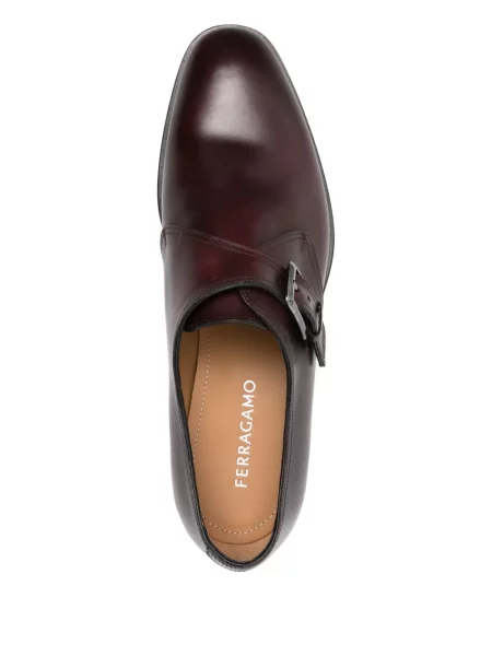 Pantofi monk Ferragamo din piele maro