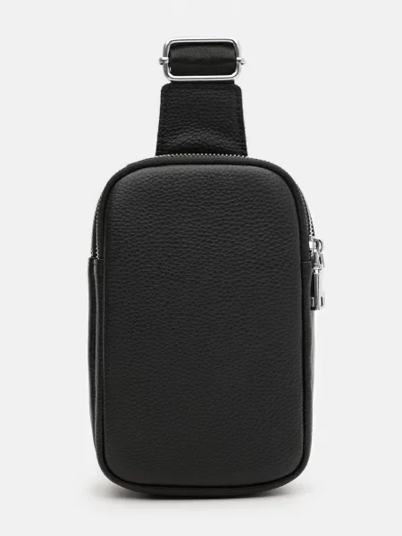 Кожаный повседневный рюкзак Borsa Leather черный