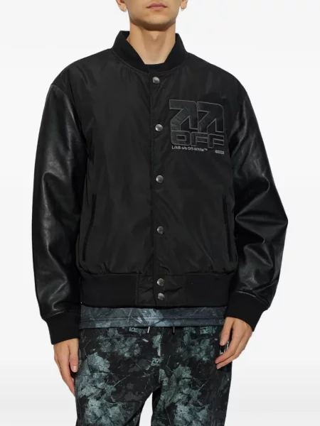 Geanta de piele L/ab C/o Off-white cu autograf alb