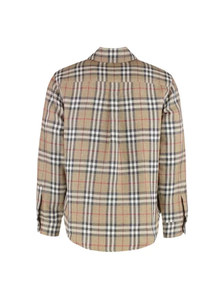 Koszula Burberry w kratę beżowa