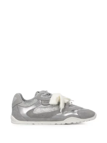 Sneakerși Pinko din piele de căprioară gri