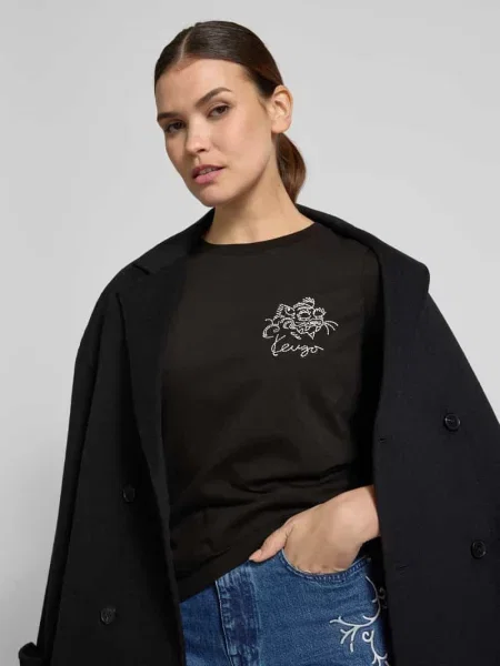 T-shirt z nadrukiem z logo Kenzo czarna