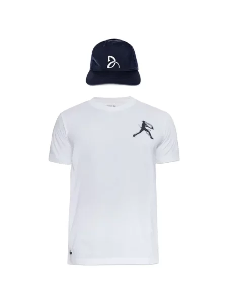 Tricou Lacoste cu imagine alb