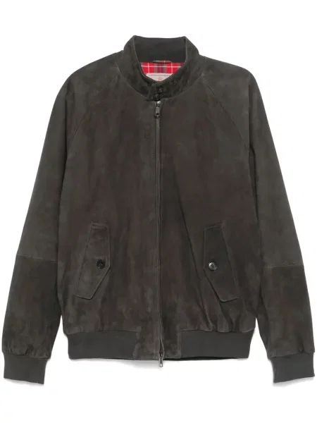 Geacă Baracuta din piele de căprioară negru