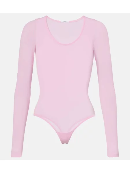 Body Wolford transparente roz