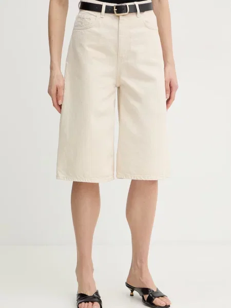 Trussardi szorty jeansowe beżowe
