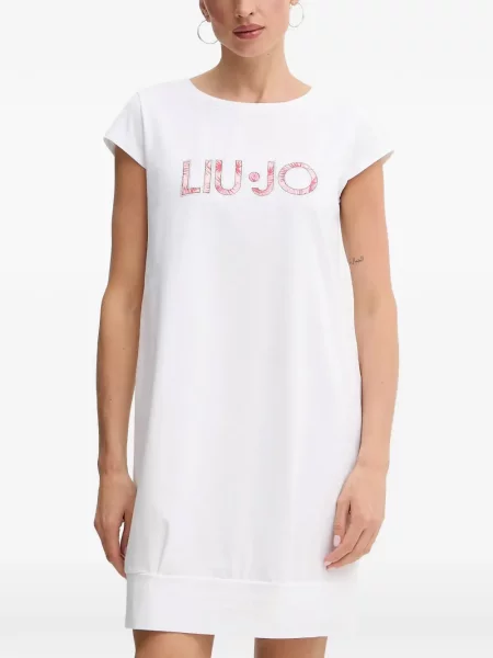 Rochie tip cămașă Liu Jo cu imagine alb