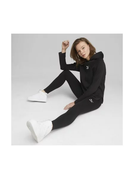 Puma tajice za žene od pamuka s elastanom crna