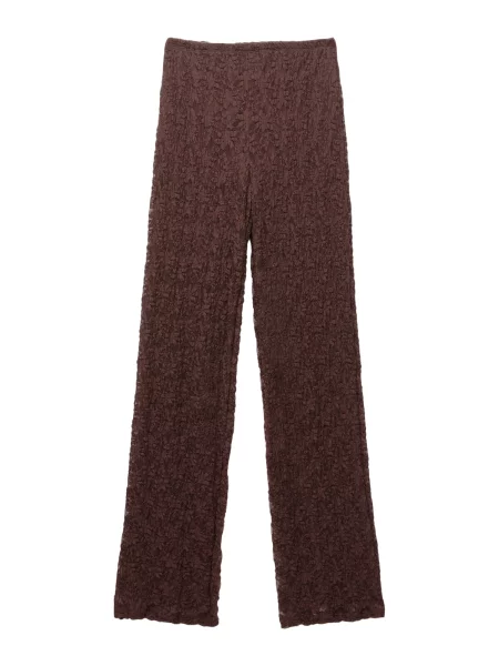 Pull&Bear Kalhoty tmavě hnědá