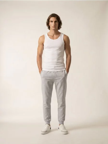 Sinsay Kalhoty Jogger slim fit šedá